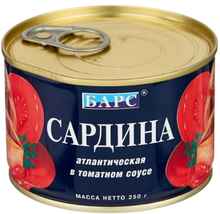 Рыбные консервы «Сардина атлантическая в томатном соусе» 250 гр.