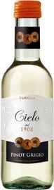 Вино белое полусухое «Cielo e Terra Pinot Grigio, 0.187 л» 2019 г.