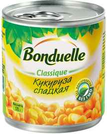 Овощные консервы «Кукуруза сладкая в зернах Бондюэль» 170 гр.
