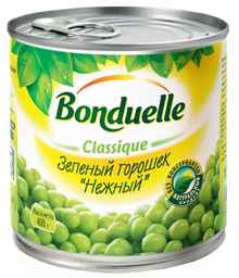 Овощные консервы «Бондюэль Нежный Зеленый горошек» 400 гр.