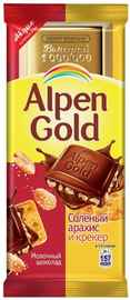 Шоколад «Alpen Gold Соленый арахис/крекер» 90 гр.