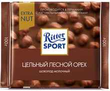 Шоколад «Ritter Sport молочный с лесным орехом» 100 гр.