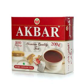 Чай пакетированный «Акбар чай чёрный» 100 пакетиков
