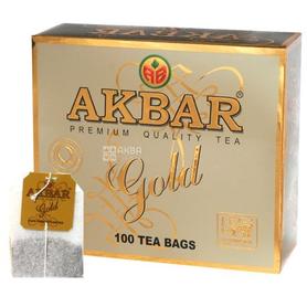 Чай пакетированный «Акбар золотой» 100 пакетиков