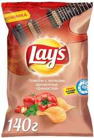 Чипсы «Lay's Томаты с нотками ароматных пряностей картофельные» 140 гр.