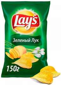 Чипсы «Lay's Зеленый лук картофельные» 150 гр.