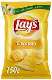 Чипсы «Lay's картофельные с солью» 150 гр.