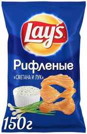 Чипсы «Lay's Сметана и лук картофельные» 150 гр.