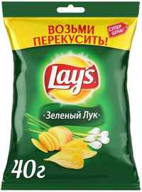 Чипсы «Lay's Зеленый лук картофельные» 40 гр.