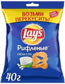 Чипсы «Lay's Сметана и лук картофельные» 40 гр.