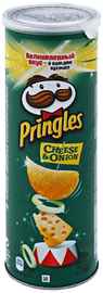 Чипсы «Pringles со вкусом сыра и лука картофельные» 165 гр.
