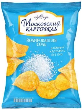 Чипсы «Московский картофель йодированная соль» 130 гр.