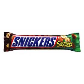 Шоколадный батончик «Snickers c лесным орехом» 81 гр.