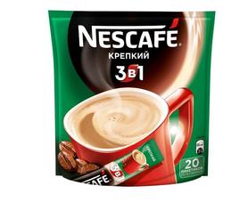Кофе растворимый «Nescafe 3 в 1 Крепкий кофе растворимый» 20 гр.
