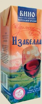Вино столовое красное полусладкое «РПК Красноармейский Изабелла»