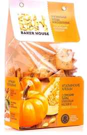 Хлебцы «Baker House с семенами тыквы оливковым маслом и морской солью» 250 гр.