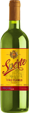 Вино столовое  белое сухое «Suerte»