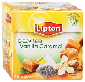 Чай пакетированный «Черный Lipton Vanilla Caramel» 20 пирамидок