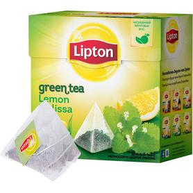 Чай пакетированный «Зеленый Lipton Lemon Melissa» 20 пирамидок