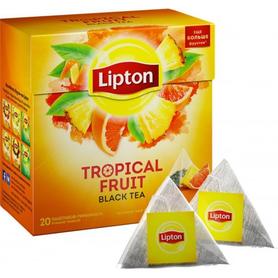 Чай пакетированный «Lipton черный Tropical Fruit» 20 пирамидок