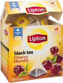 Чай пакетированный «Черный чай Lipton Cherry Morello» 20 пирамидок