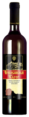 Вино столовое красное полусладкое «Православный Кагор»