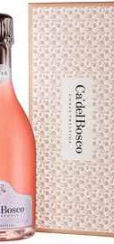 Вино игристое розовое сухое «Franciacorta Rose Cuvee Prestige» в подарочной упаковке