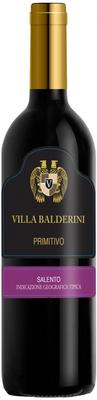 Вино красное сухое «Villa Balderini Primitivo Salento» 2018 г.