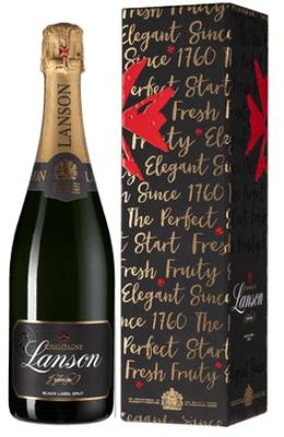 Шампанское белое брют «Lanson Black Label Brut» в подарочной упаковке