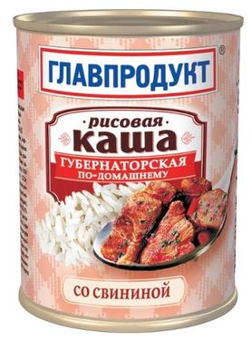 Каша рисовая «Главпродукт Губернаторская со свининой» 340 гр.