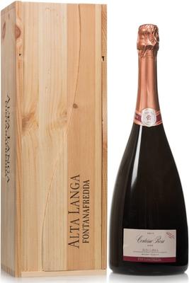 Вино игристое розовое брют «Fontanafredda Contessa Rosa Rose» 2011 г., в подарочной упаковке