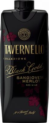 Вино столовое красное полусухое «Tavernello Black Gold» тетра-призма