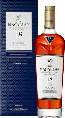 Виски шотландский «Macallan Double Cask 18 Years Old» в подарочной упаковке
