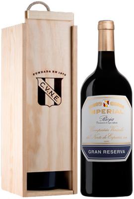 Вино красное сухое «CVNE Imperial Gran Reserva Rioja» 2007 г. в деревянной коробке