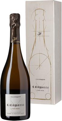 Шампанское белое экстра брют «Champagne Hure Freres 4 Elements Pinot Noir Extra Brut» 2015 г. в подарочной упаковке