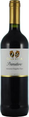 Вино красное сухое «Gran Duca Primitivo» 2019 г.