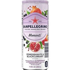Газированный напиток «Sanpellegrino Momenti Pomegranate & Blackcurrant» в жестяной банке
