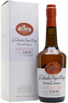 Кальвадос «Christian Drouin Calvados Pays d Auge VSOP» в подарочной упаковке
