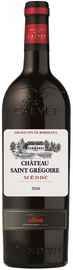 Вино красное сухое «Calvet Chateau Saint Gregoire Medoc» 2018 г.