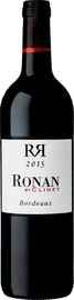 Вино красное сухое «Ronan by Clinet  Bordeaux» 2015 г.