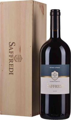 Вино красное сухое «Fattoria Le Pupille Saffredi Toscana Maremma» 2016 г. в деревянной коробке