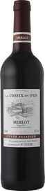 Вино красное сухое «La Croix du Pin Merlot Pays d`Oc» 2019 г.