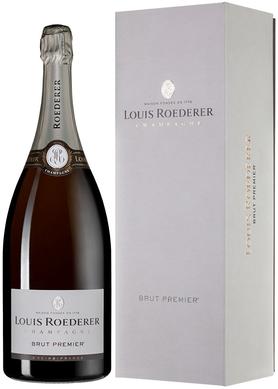 Шампанское белое брют «Louis Roederer Brut Premier, 1.5 л» в подарочной упаковке "Deluxe"