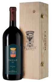 Вино красное сухое «Excelsus Castello Banfi» 2016 г., в деревянной упаковке