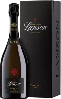 Шампанское белое брют «Lanson Extra Age Brut» 2005 г. в подарочной упаковке