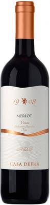 Вино красное полусухое «Merlot Casa Defra, 0.187 л» 2019 г.