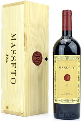 Вино красное сухое «Masseto» 2016 г., в деревянной упаковке