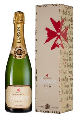 Шампанское белое полусухое «Lanson Ivory Label Demi-Sec» в подарочной упаковке