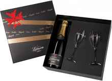 Шампанское белое брют «Lanson Black Label Brut» 2015 г. в подарочной упаковке с двумя бокалами