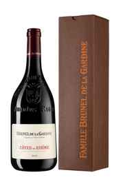 Вино красное сухое «Cotes du Rhone Brunel de la Gardine Chateau de la Gardine» 2018 г., в подарочной упаковке